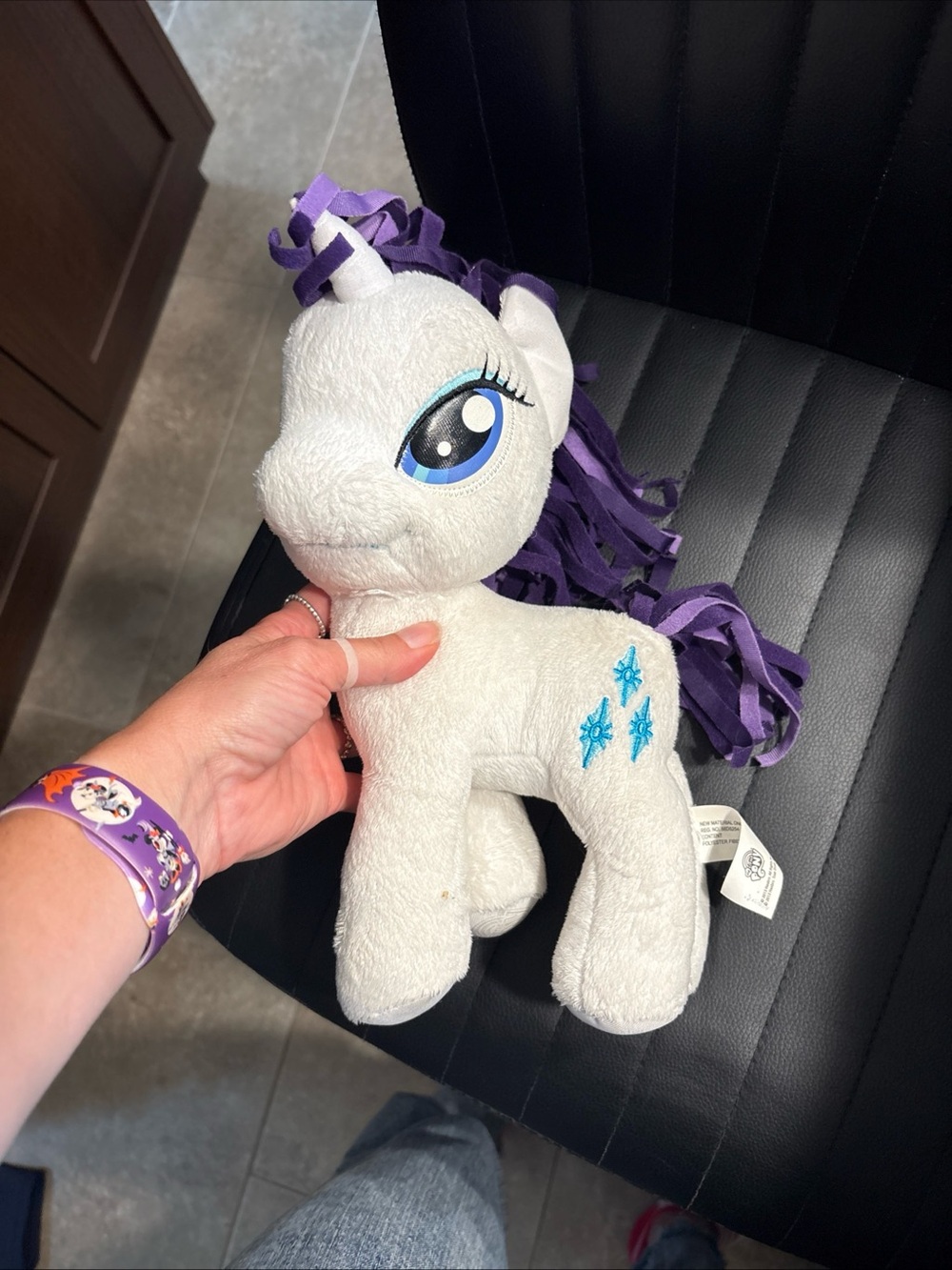 2015 My Little Pony Unicorn White & Purple Plush Stuffed Animal Frozen Snowflake